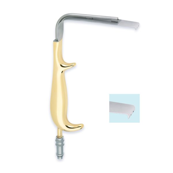Face Lift Retractor with Reverse Handle and Blade 80x16mm with teeth, without Fiber Optic