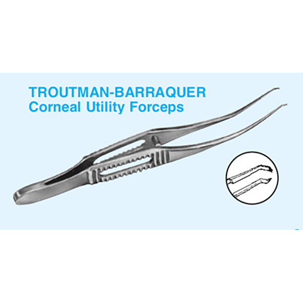 Troutman-Barraquer Corneal Utility Forceps