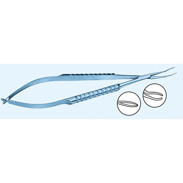 Zaldivar Type Micro Acrylic/Silicone Lens Implantation Forceps, Titanium